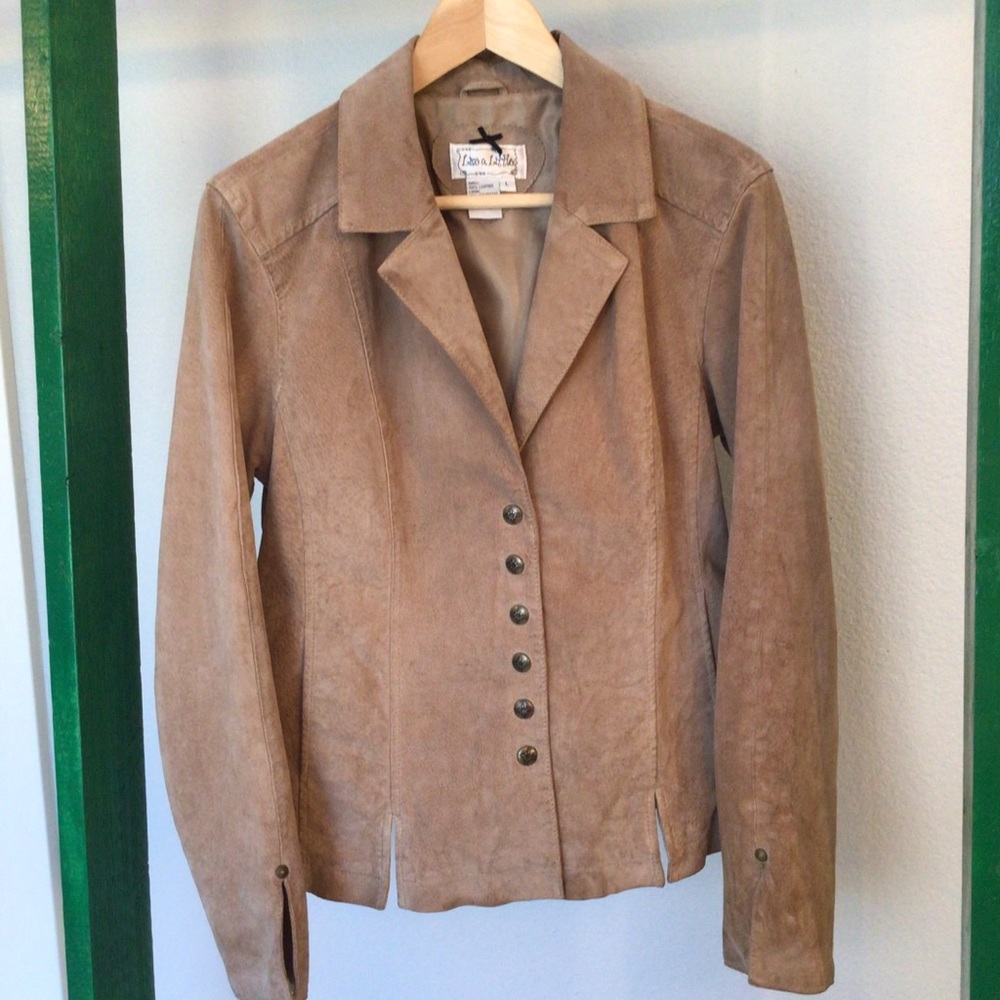 Woman’s L Live a little Genuine Leather Coat